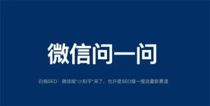 微信问一问是什么、怎么入驻、SEO引流怎么玩-大源资源网