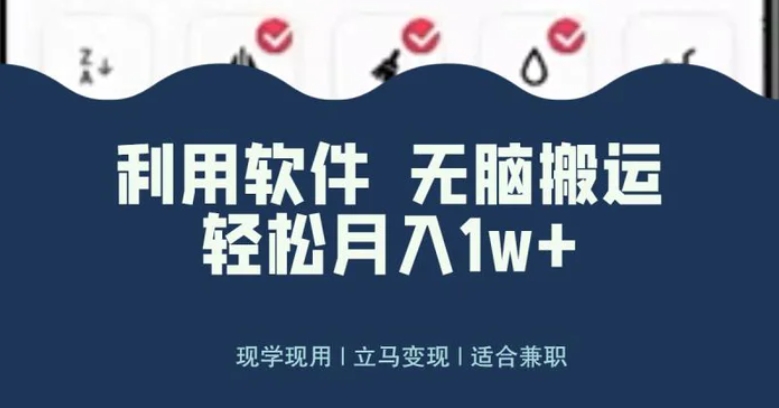 最新蓝海独家玩法，利用软件无脑搬运，小白轻松日入1000＋-大源资源网