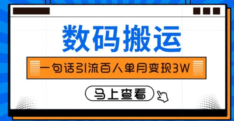 仅靠一句话引流百人变现3万？-大源资源网