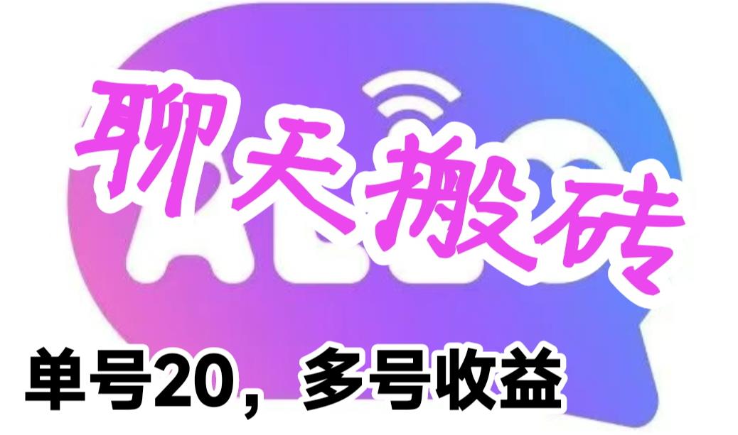 最新蓝海聊天平台手动搬砖，单号日入20，多号多撸，当天见效益-大源资源网