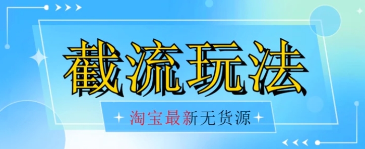 首发价值2980最新淘宝无货源不开车自然流超低成本截流玩法日入300+【揭秘】-大源资源网