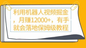 （9346期）利用机器人视频掘金月赚12000+，有手就会落地保姆级教程-大源资源网