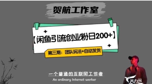 暴力引流，无脑搬运，闲鱼创业粉引流一天200+，更新全自动发货的团队闭环模式【揭秘】-大源资源网