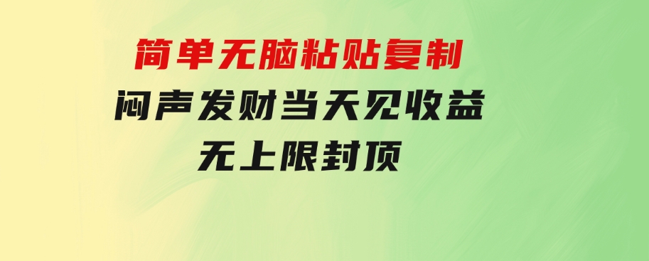 炫富神器，简单无脑粘贴复制，闷声发财，当天见收益，无上限封顶-大源资源网