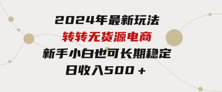 2024年最新玩法转转无货源电商，新手小白简单操作，长期稳定日收入500＋-大源资源网